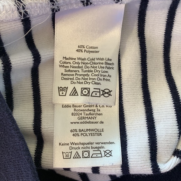 EDDIE BAUER Breton Maritime Striped Sweater S - Picture 12 of 12